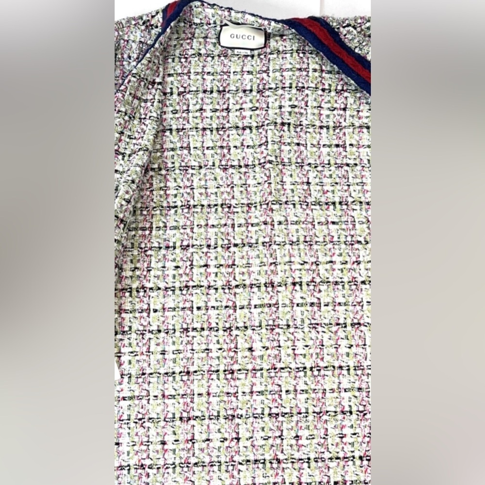 Gucci Rhinestone Tweed Cardiga - Picture 8 of 9